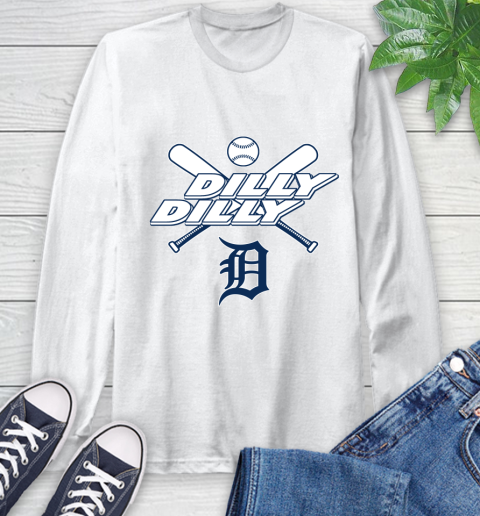 MLB Detroit Tigers Dilly Dilly Baseball Sports Long Sleeve T-Shirt