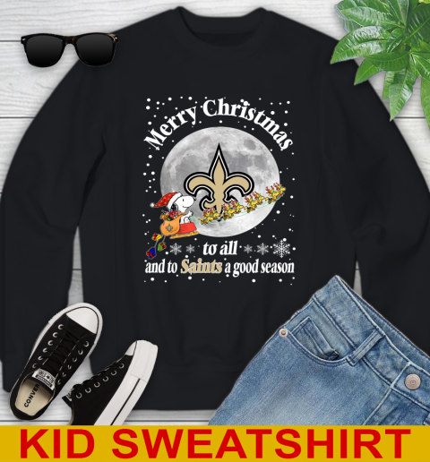 New Orleans Saints Merry Christmas To All And To Saints A Good Season NFL Football Sports Youth Sweatshirt