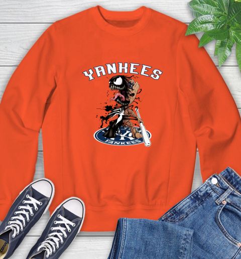 MLB New York Yankees Baseball Venom Groot Guardians Of The Galaxy Sweatshirt 4