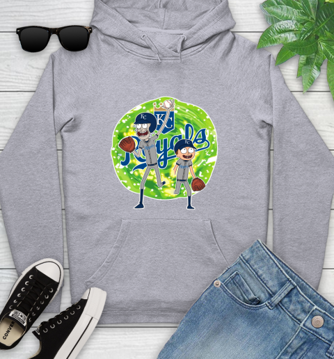 MLB Kansas City Royals Rick And Morty Baseball Sports Youth Hoodie 6