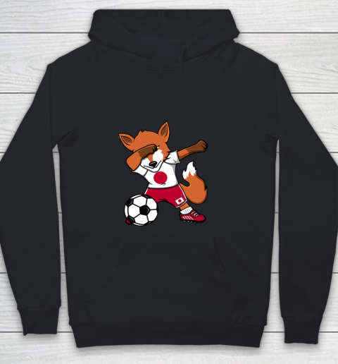 Dabbing Fox Japan Soccer Fans Jersey Japanese Football Lover Youth Hoodie