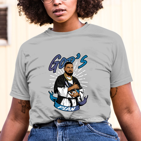 Air Jordan 1 Chameleon Matching Sneaker Tshirt Frake God's Plan Black and White Jordan Tshirt
