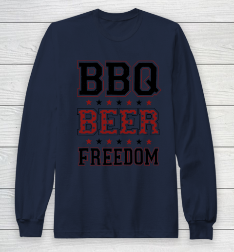 BBQ Beer Freedom Trump Fan Long Sleeve T-Shirt 4