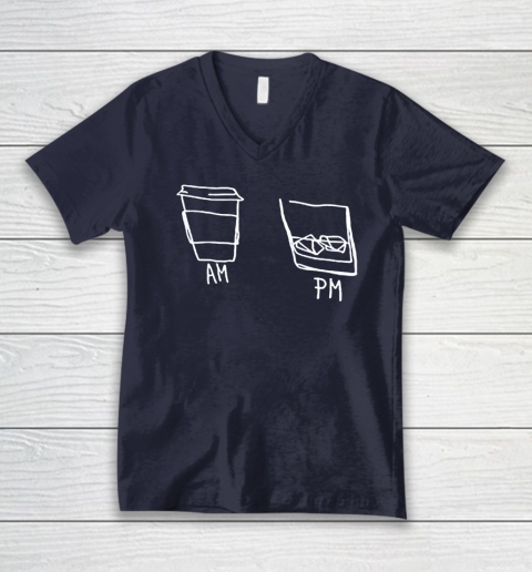 AM Coffee PM Win V-Neck T-Shirt 2