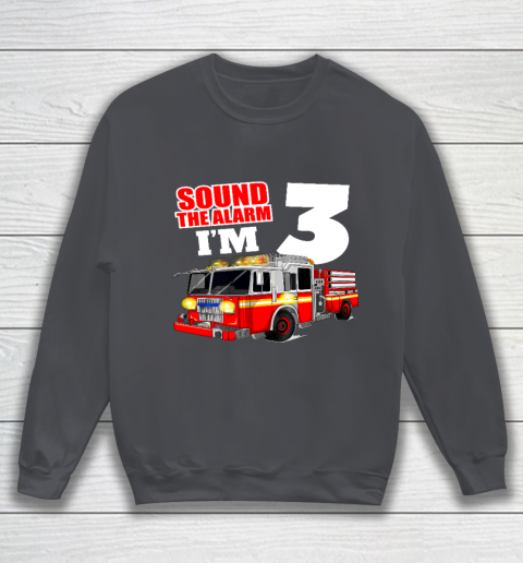 Kids Fire Truck 3rd Birthday T Shirt Boy Firefighter 3 Years Old Sweatshirt 4