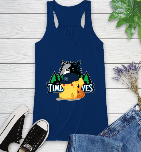 NBA Pikachu Basketball Sports Minnesota Timberwolves Racerback Tank 9