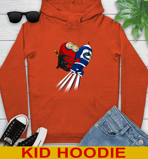 NHL Hockey Vancouver Canucks Deadpool Minion Marvel Shirt Youth Hoodie 4