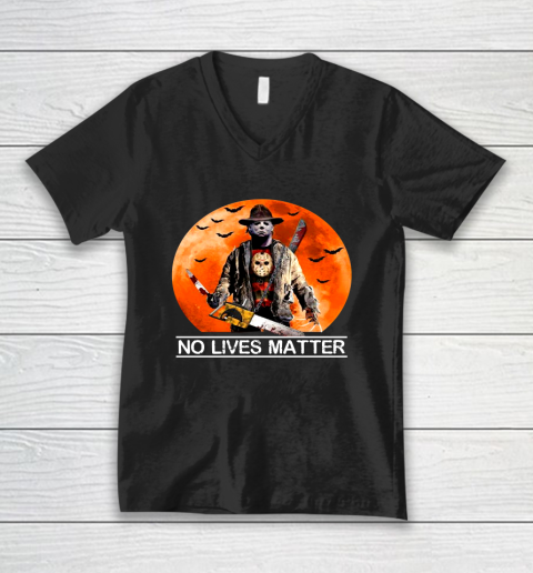 Michael Myers Halloween No Lives Matter V-Neck T-Shirt