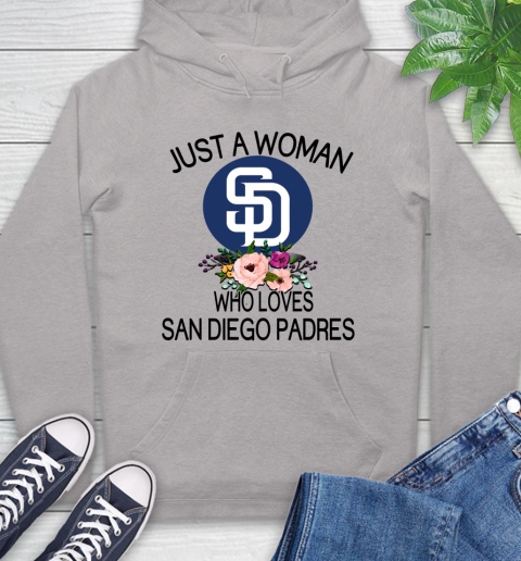 MLB Just A Woman Who Loves San Diego Padres Baseball Sports Hoodie 10