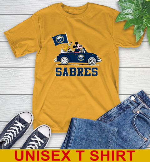 NHL Hockey Buffalo Sabres Pluto Mickey Driving Disney Shirt T-Shirt 3