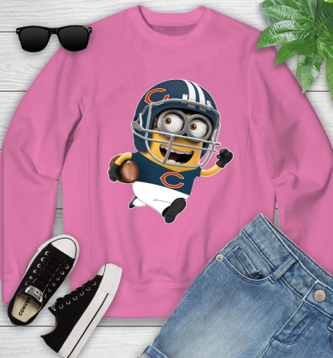 NFL Chicago Bears Minions Disney Football Sports Youth Sweatshirt 7