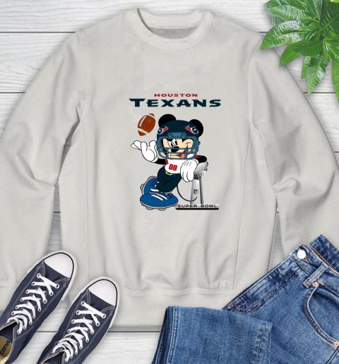 NFL Houston Texans Mickey Mouse Disney Super Bowl Football T Shirt Sweatshirt 12