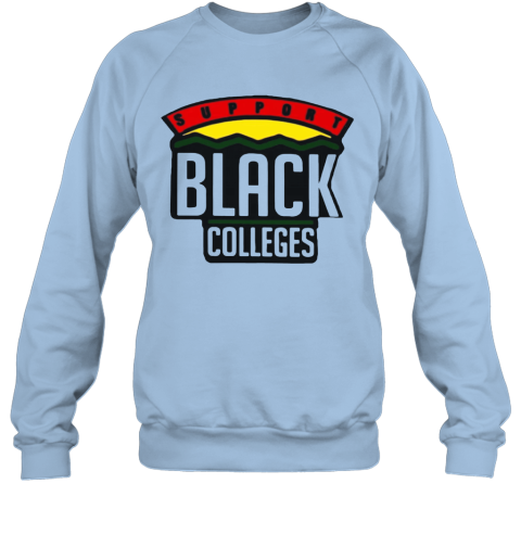 light blue college sweatshirt