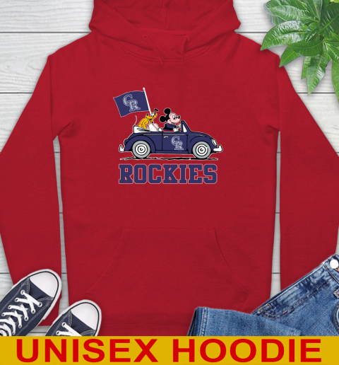 MLB Baseball Colorado Rockies Pluto Mickey Driving Disney Shirt Hoodie 10