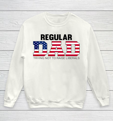 Mens Just a Regular Dad Trying Not to Raise Liberals Father s Day Youth Sweatshirt