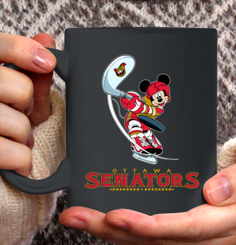 NHL Hockey Ottawa Senators Cheerful Mickey Mouse Shirt Ceramic Mug 15oz