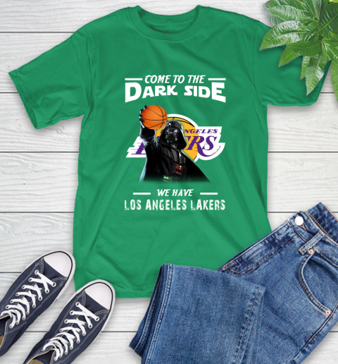 NBA Come To The Dark Side We Have Los Angeles Lakers Star Wars Darth Vader Basketball T-Shirt 7