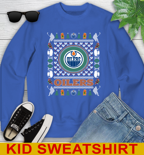 Edmonton Oilers Merry Christmas NHL Hockey Loyal Fan Youth Sweatshirt 6