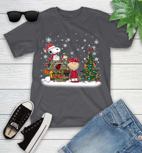 Miami Heat NBA Basketball Christmas The Peanuts Movie Snoopy Championship Youth T-Shirt 6