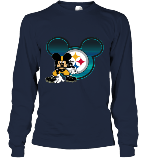 Pittsburgh Steelers Unisex Disney Mickey Football Short Sleeve T-Shirt