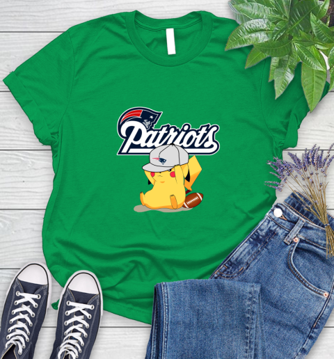 NFL Pikachu Football Sports New England Patriots Women's T-Shirt 6