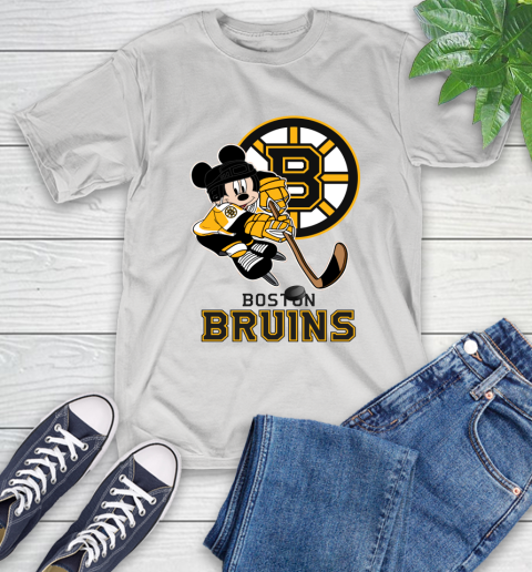 NHL Boston Bruins Mickey Mouse Disney Hockey T Shirt T-Shirt