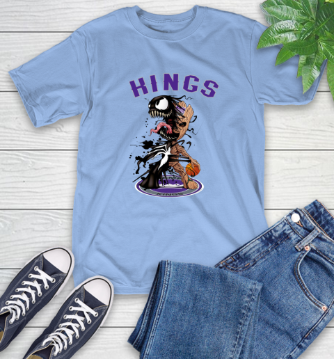 NBA Sacramento Kings Basketball Venom Groot Guardians Of The Galaxy T-Shirt 11