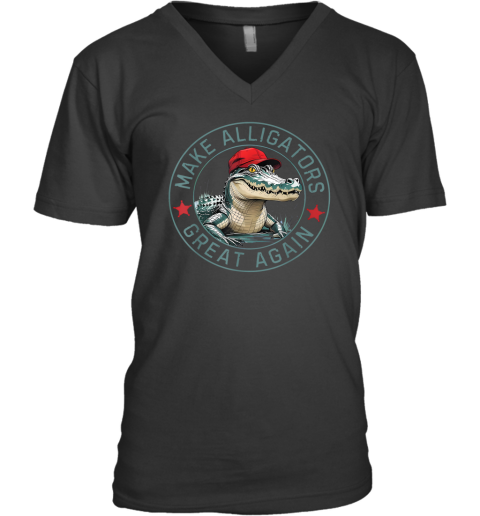Make Alligators Great Again V-Neck T-Shirt
