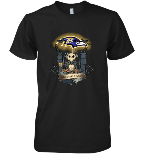 Baltimore Ravens Jack Skellington This Is Halloween NFL Premium Men's T-Shirt