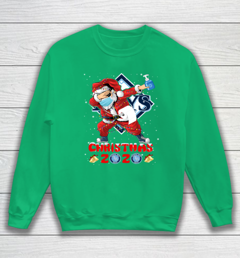 Tampa Bay Rays Funny Santa Claus Dabbing Christmas 2020 MLB Sweatshirt 5