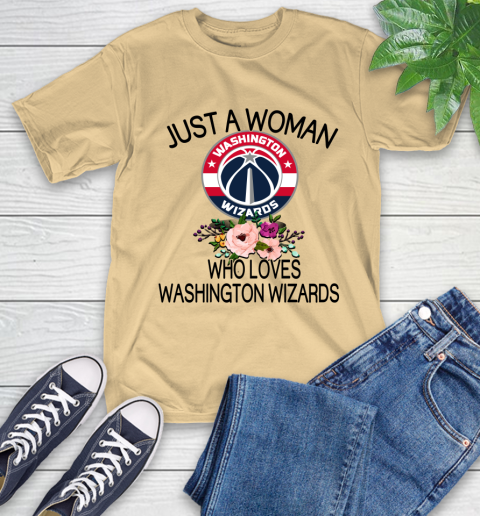 NBA Just A Woman Who Loves Washington Wizards Basketball Sports T-Shirt 6