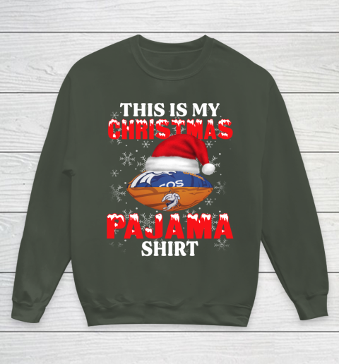 Denver Broncos This Is My Christmas Pajama Shirt NFL Youth Sweatshirt 8