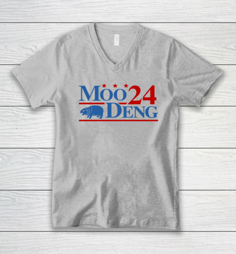 Moo Deng 2024 Cute Baby Hippo V-Neck T-Shirt 2