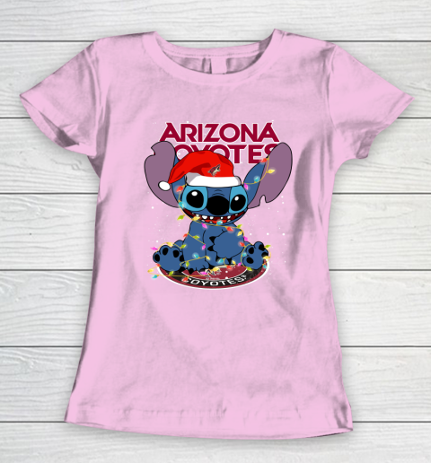 Arizona Coyotes NHL Hockey noel stitch Christmas Women's T-Shirt 6