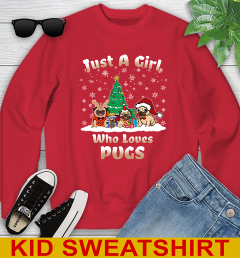 Christmas Just a girl who love pugs dog pet lover 115