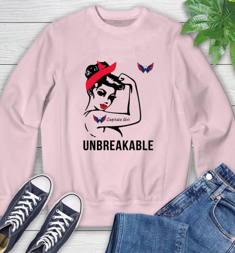 NHL Washington Capitals Girl Unbreakable Hockey Sports Sweatshirt 6