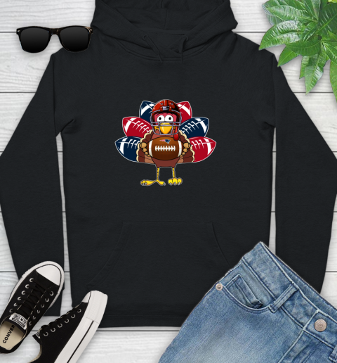 New England Patriots Turkey Thanksgiving Day Youth Hoodie 2