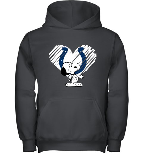 I Love Snoopy Indianapolis Colts In My Heart NFL Youth Hoodie