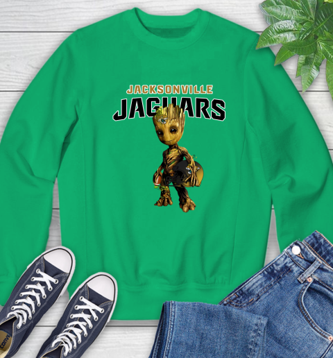 Jacksonville Jaguars NFL Football Groot Marvel Guardians Of The Galaxy Sweatshirt 6