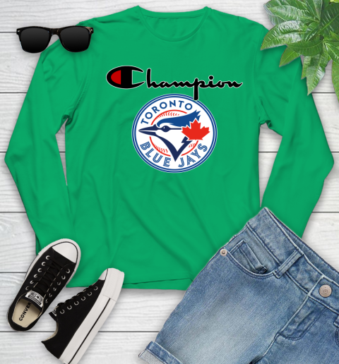 MLB Baseball Toronto Blue Jays Champion Shirt Youth Long Sleeve 4