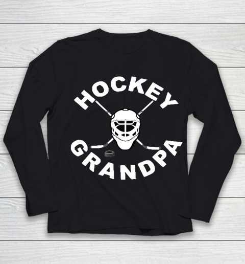 Grandpa Funny Gift Apparel  Mens Hockey Grandpa Hockey For Grandfathers Youth Long Sleeve