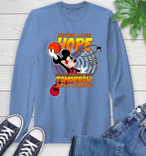Portland Trail Blazers NBA Basketball Mickey Disney Never Lose Hope Long Sleeve T-Shirt 12