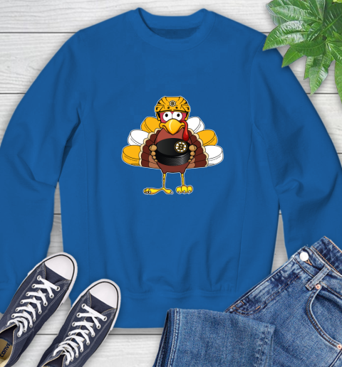 Boston Bruins Turkey Thanksgiving Day Sweatshirt 8