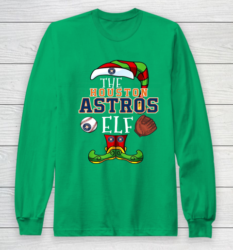 Houston Astros Christmas ELF Funny MLB Long Sleeve T-Shirt 4