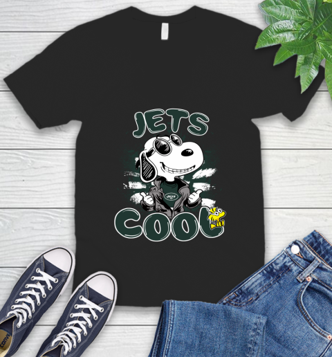 NFL Football New York Jets Cool Snoopy Shirt V-Neck T-Shirt