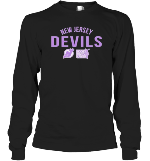 New Jersey Devils Richmond Resilient Hockey Fights Cancer Long Sleeve T-Shirt