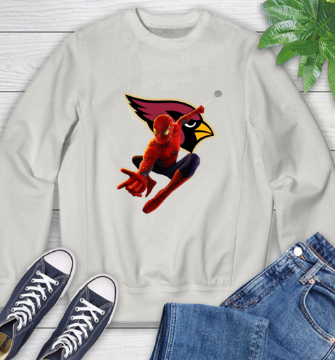 NFL Spider Man Avengers Endgame Football Arizona Cardinals Sweatshirt 12