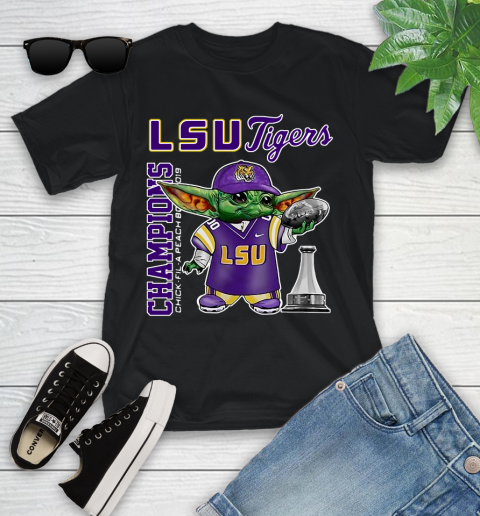 Baby Yoda LSU Tigers Champion Shirt 101