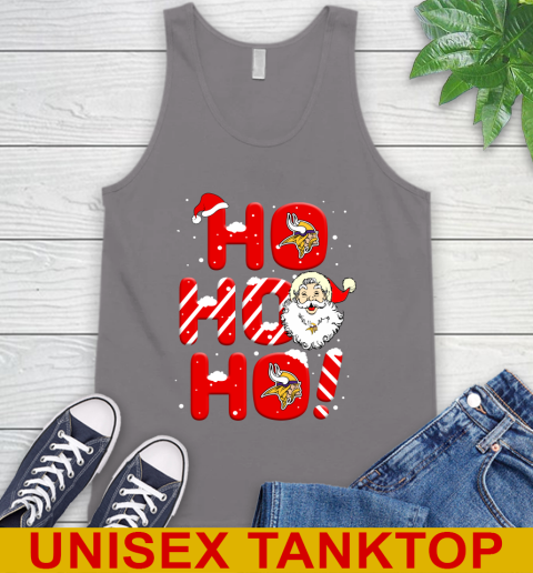 Minnesota Vikings NFL Football Ho Ho Ho Santa Claus Merry Christmas Shirt Tank Top 6