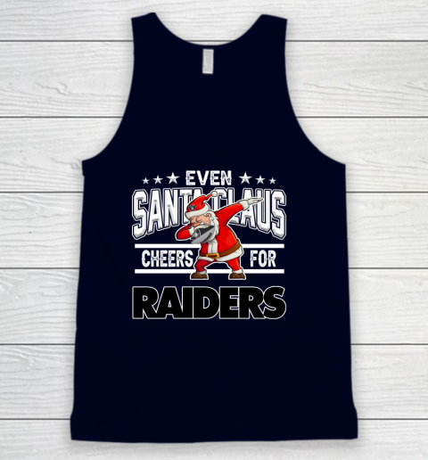 Oakland Raiders Even Santa Claus Cheers For Christmas NFL Tank Top 2